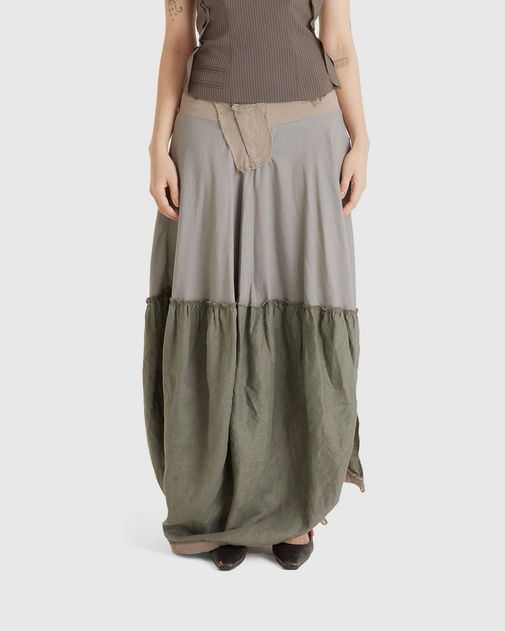 Layered Cargo Skirt