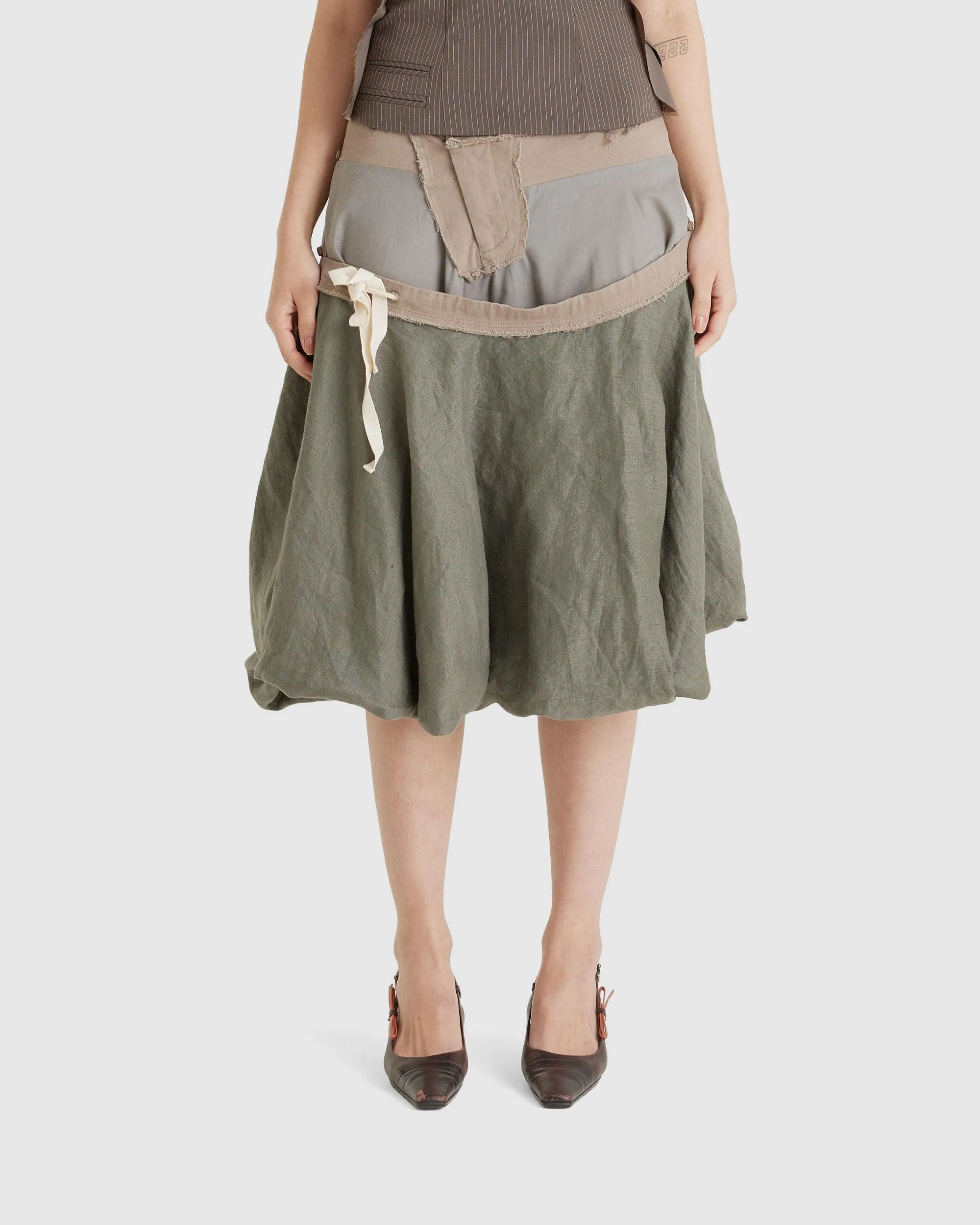 Layered Cargo Skirt