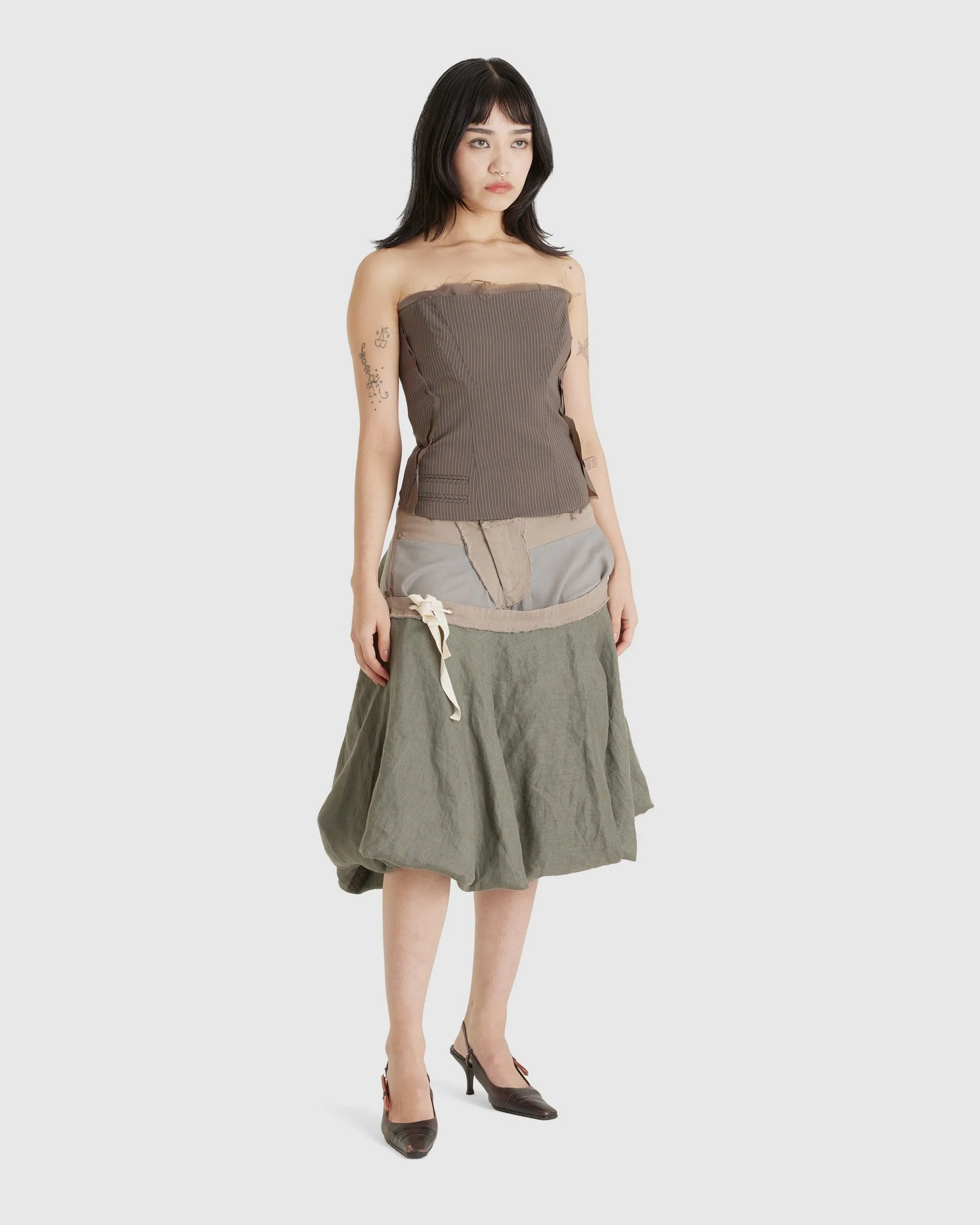 Layered Cargo Skirt