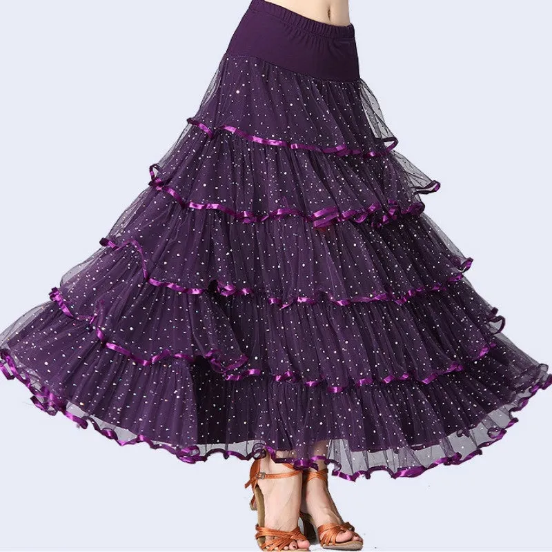 Layered Long Ballroom Skirt