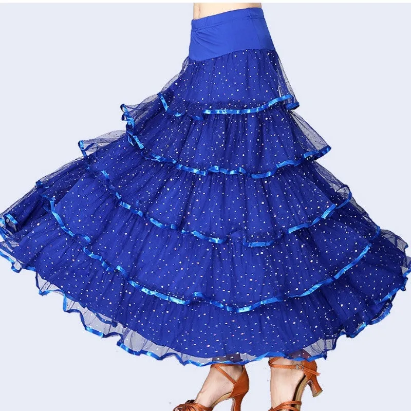 Layered Long Ballroom Skirt