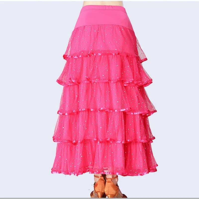 Layered Long Ballroom Skirt