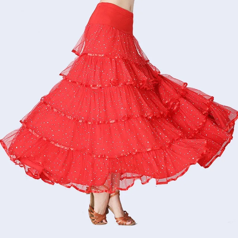 Layered Long Ballroom Skirt