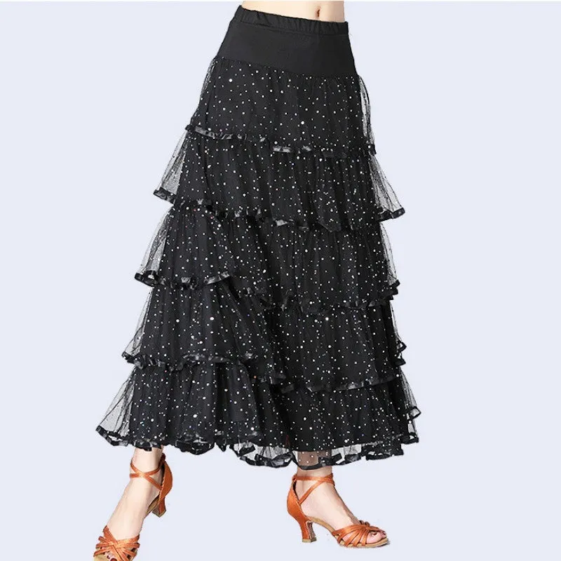 Layered Long Ballroom Skirt