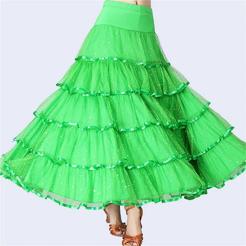 Layered Long Ballroom Skirt