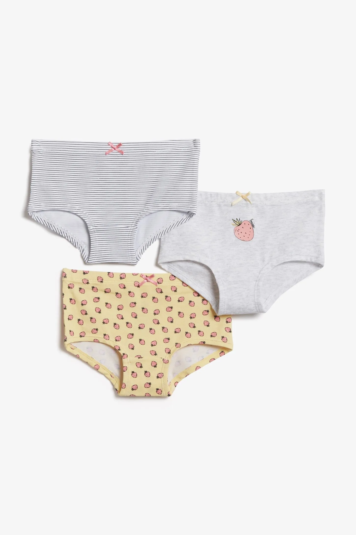 Lot de 3 culottes garçonnes en coton - Enfant fille