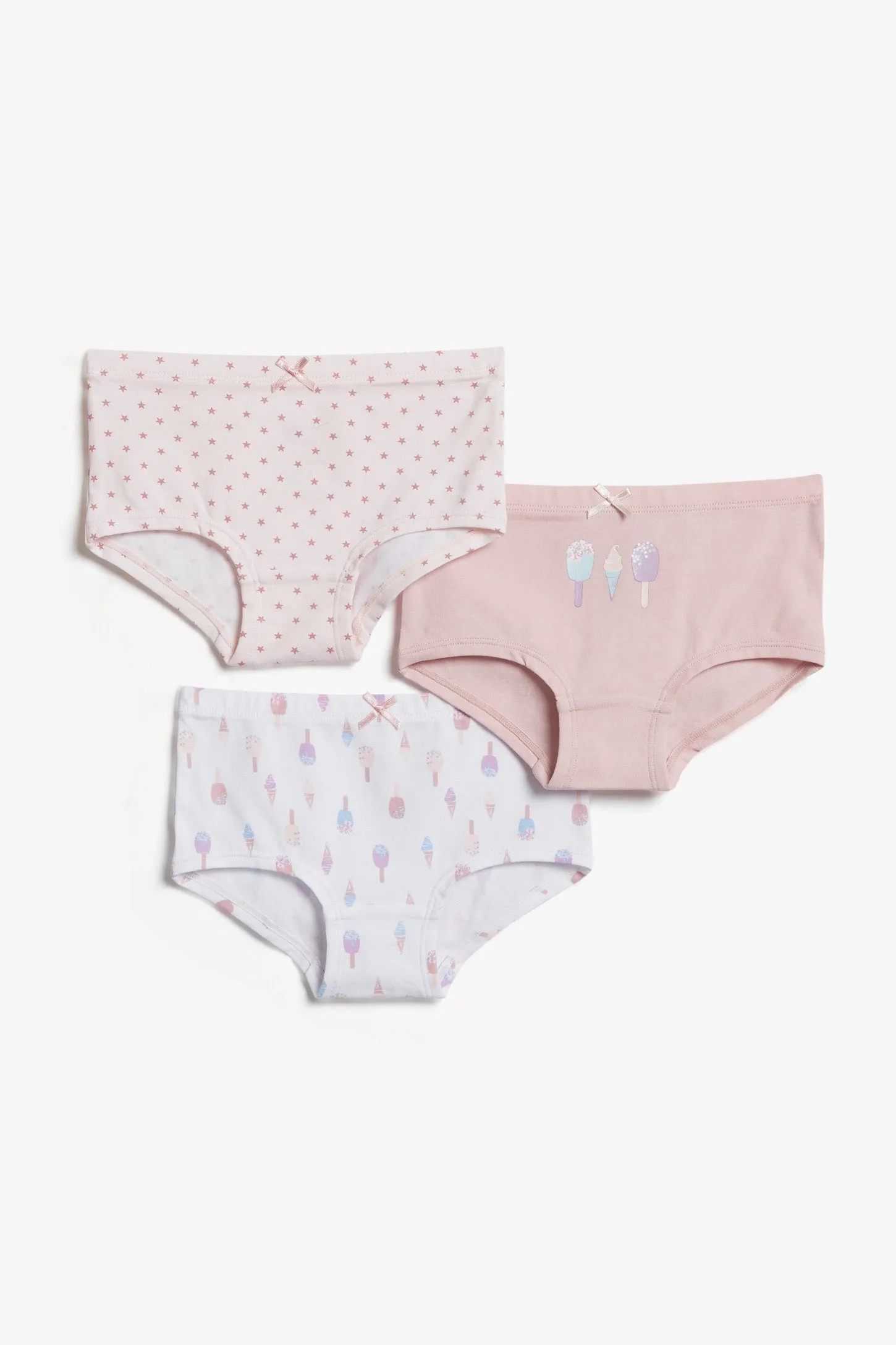 Lot de 3 culottes garçonnes en coton - Enfant fille