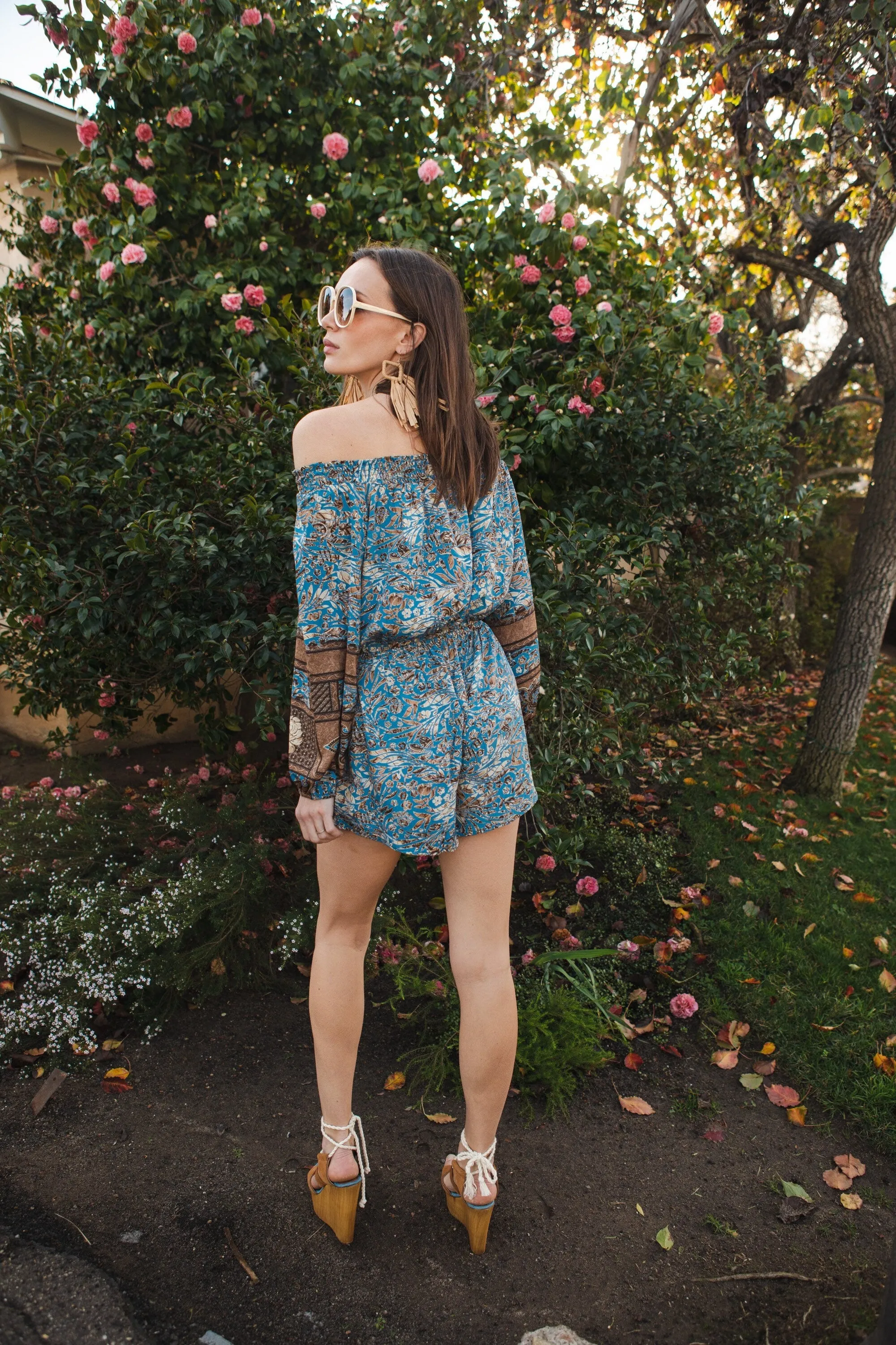 Lotus Romper in Blue