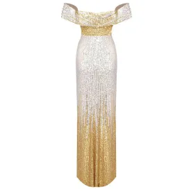 Megan Crystal Sequin Maxi Dress