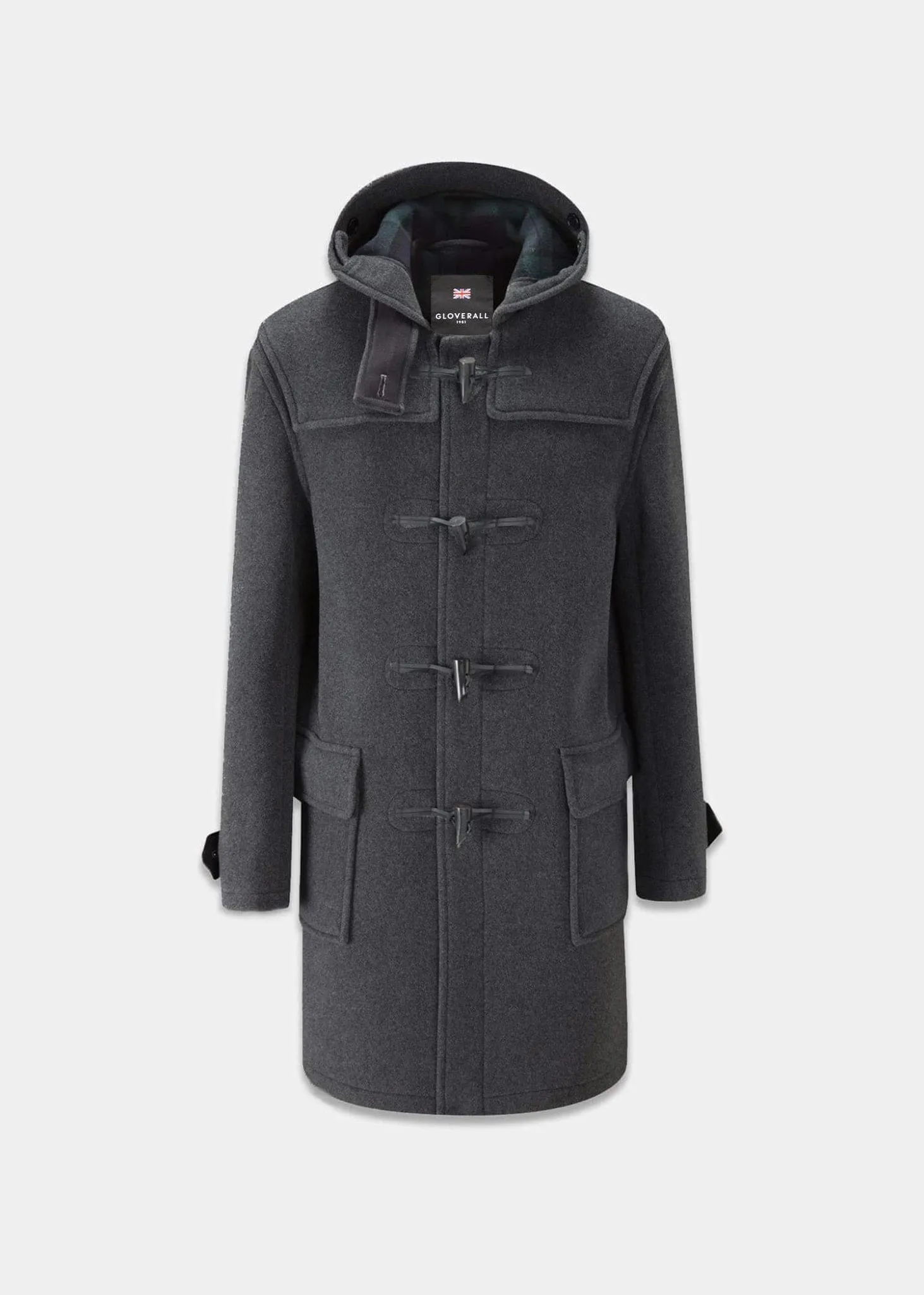 Morris Duffle Coat Grey Black Watch