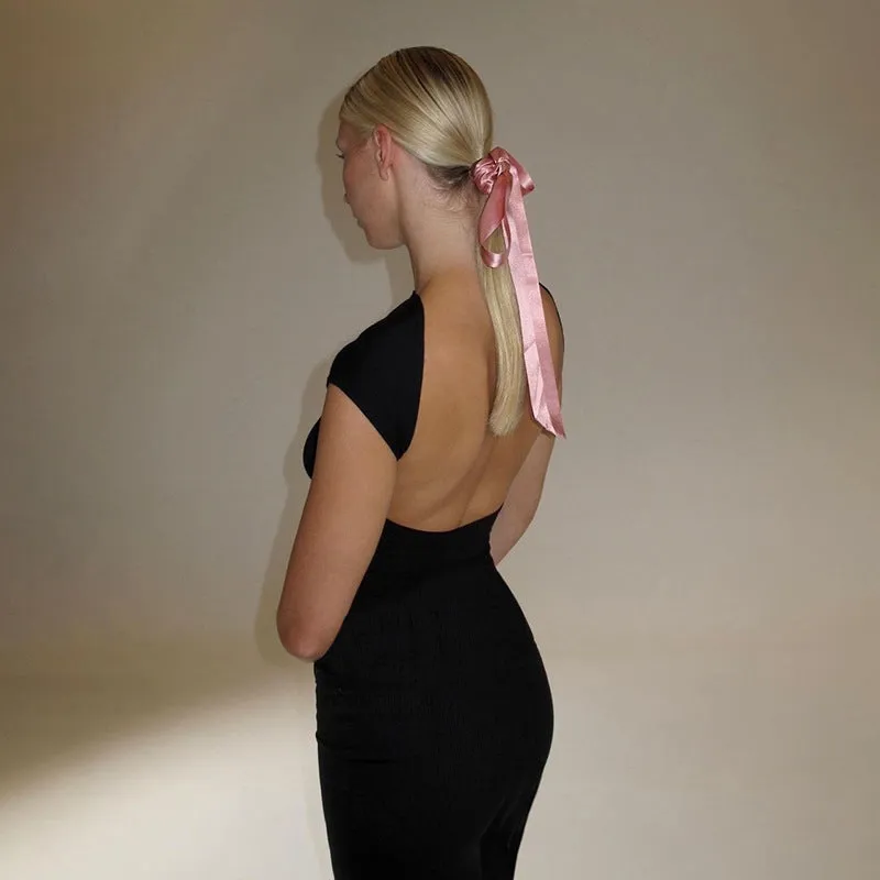 'Night's Wink' Backless Maxi Dress