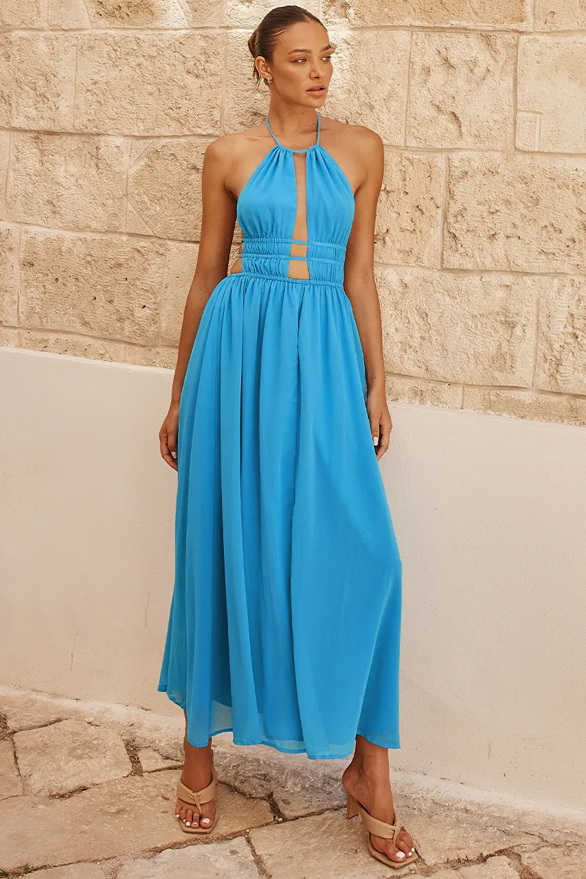 Palais Maxi Dress - Cyan