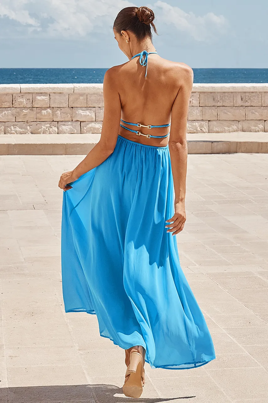 Palais Maxi Dress - Cyan