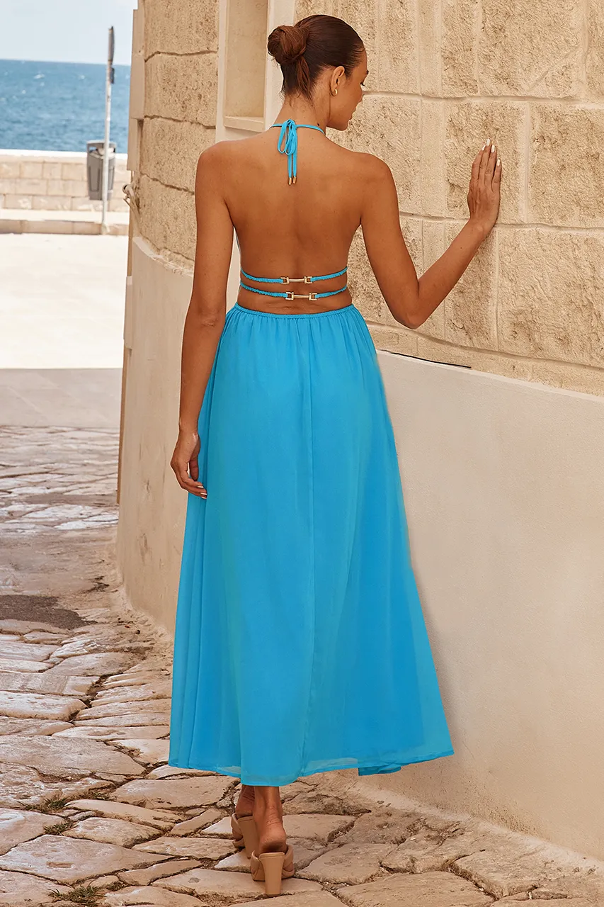 Palais Maxi Dress - Cyan