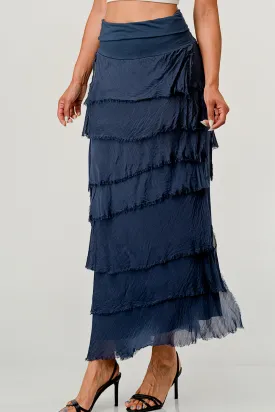 Raw Moda Layered Italian Maxi Skirt