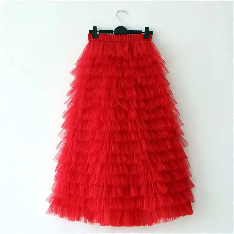 Ruffled Mesh Tutu Skirts