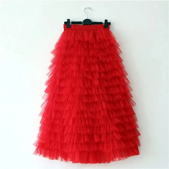 Ruffled Mesh Tutu Skirts