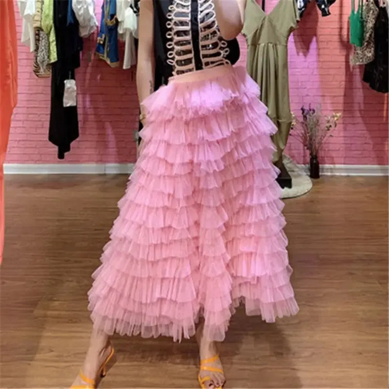 Ruffled Mesh Tutu Skirts