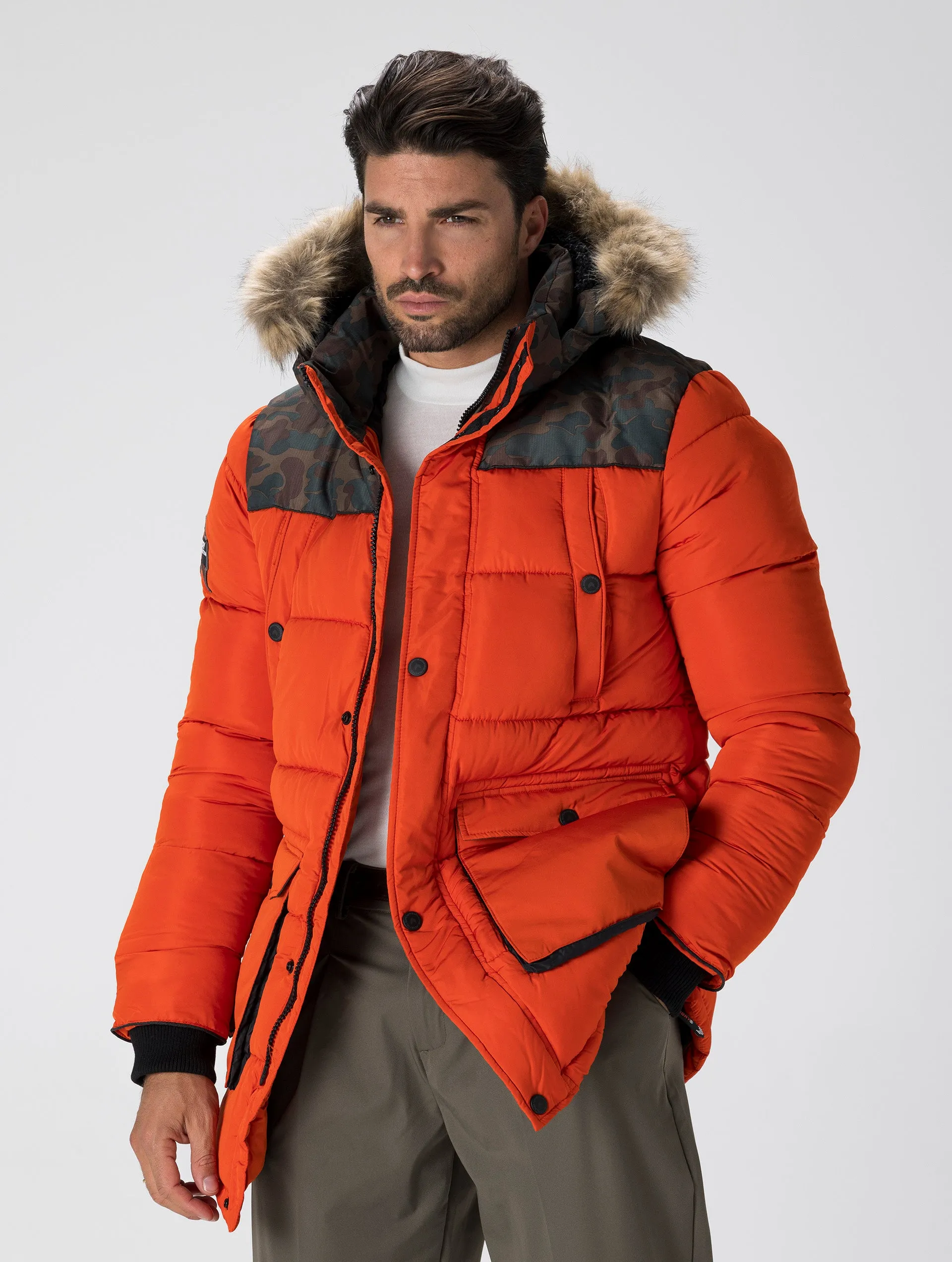 SD EXPLORER PARKA IN BOLD ORANGE