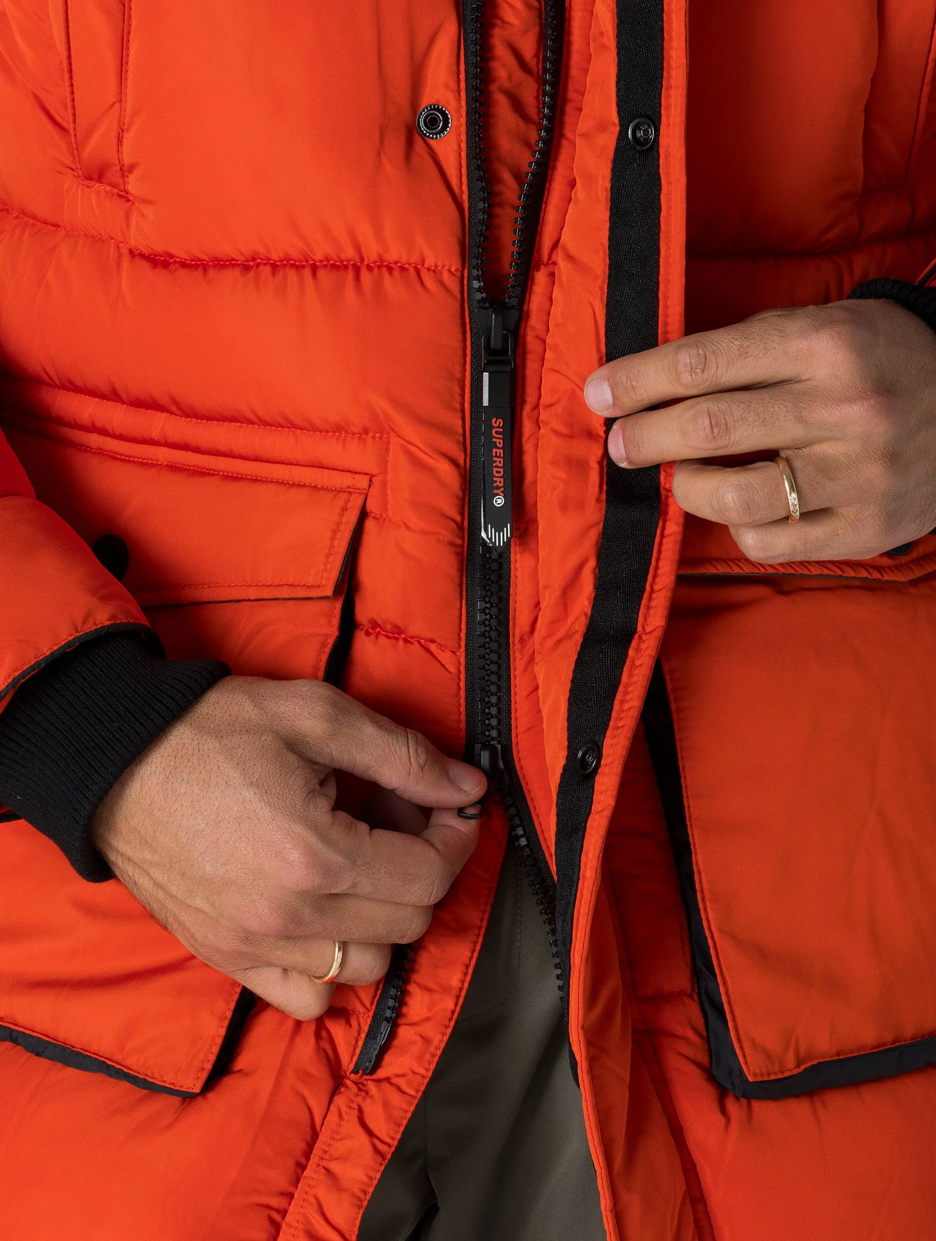 SD EXPLORER PARKA IN BOLD ORANGE