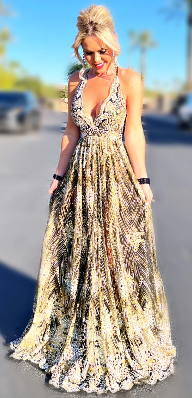 Sequin Stunner Maxi Dress