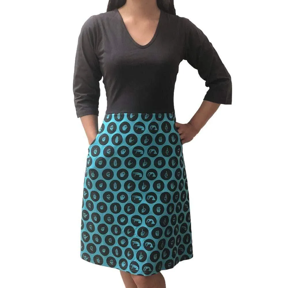 Sign Language Polka Dots Ada Dress