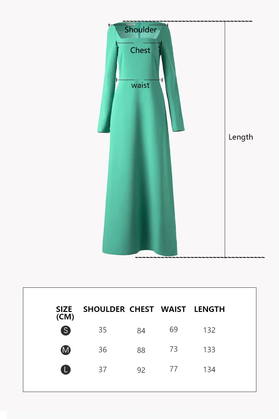 Square neck dress | Cyan green dress | Holiday dress