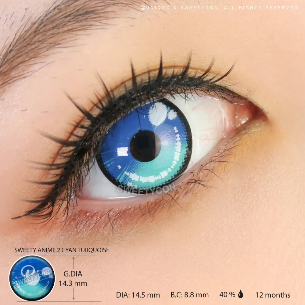 Sweety Anime 2 Cyan Turquoise (1 lens/pack)