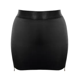 Syra open back skirt - black