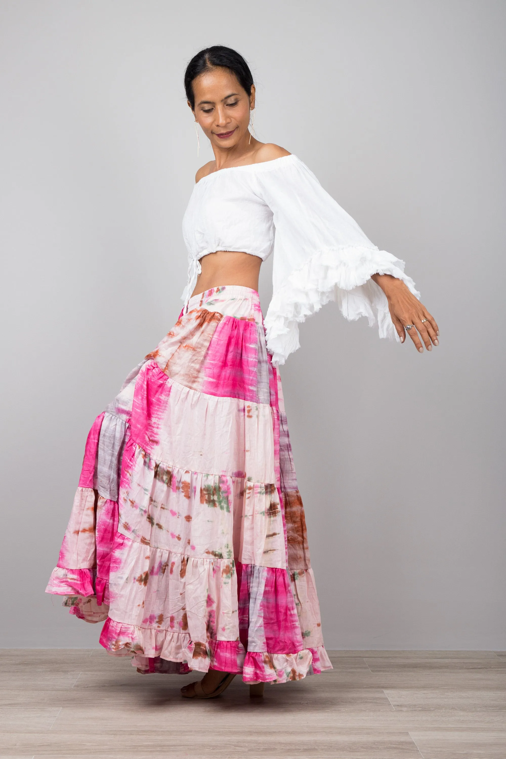 Tiered Peasant Skirt - Hippie Skirt