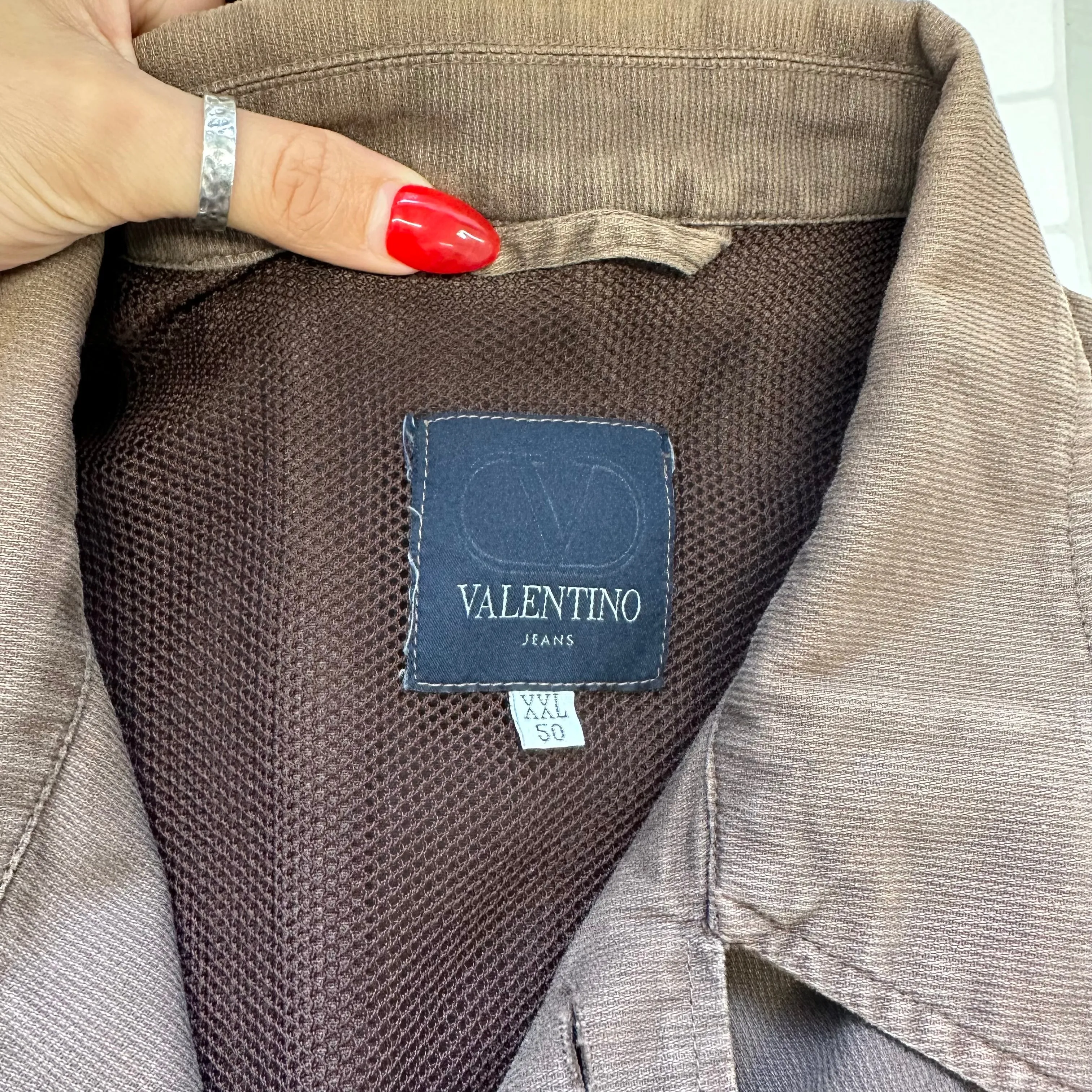 vintage valentino brown button up jacket