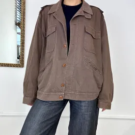 vintage valentino brown button up jacket