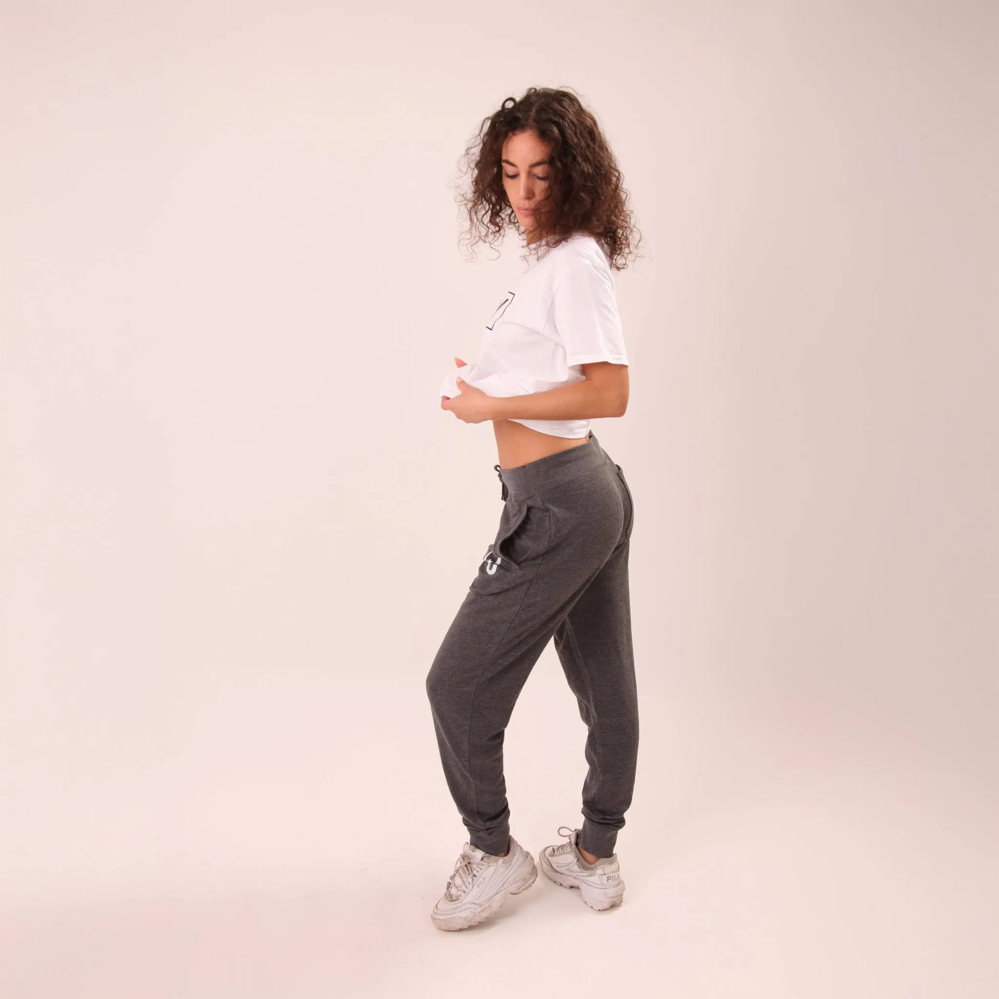 Womens Athletic Fit Sweat Pants - Grey Joggers - U1 Womens Joggers